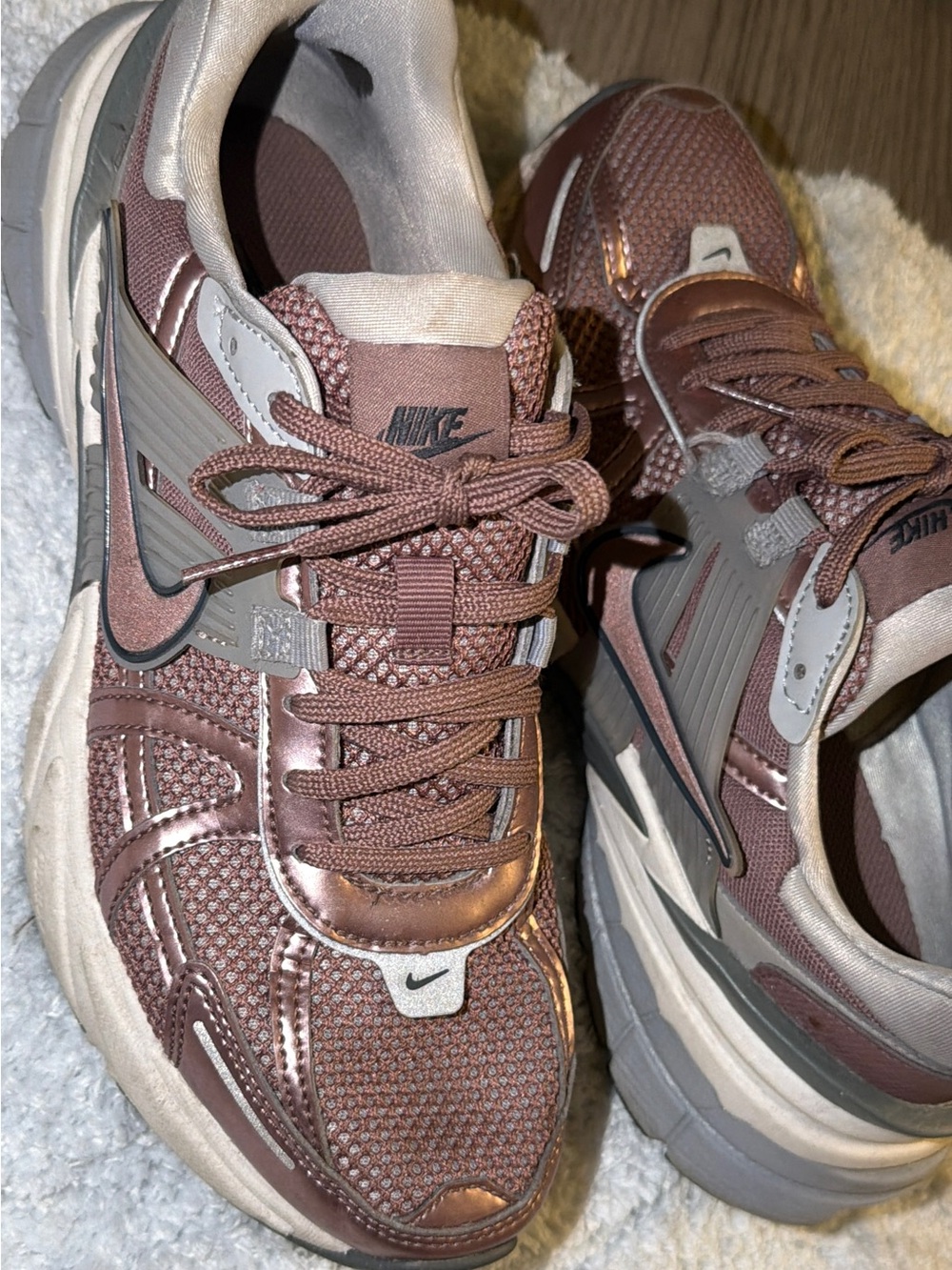Nike Women’s Rose Brown Mesh Athletic Sneakers